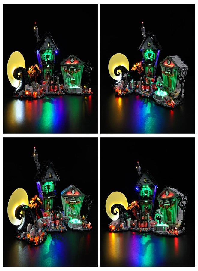 Kyglaring طقم إضاءة LED من Kyglaring متوافق مع مكعبات بناء Lego Tim Burton's The Nightmare Before Christmas 21351، ملحقات إضاءة مطورة لمجموعة النموذج 21351 (أضواء فقط) - Image 2